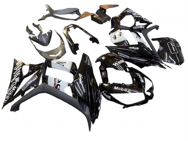 2010-2018 Kawasaki Z1000SX Motorcycle Fairings - Glossy Black Gold White Mobil West Canada
