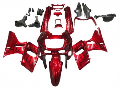 1993-2007 Kawasaki ZZR400 Motorcycle Fairings - Red Black Flame Canada