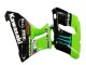 1998-2003 Kawasaki ZZR600 Motorcycle Fairings - Green Glossy Black Blue Monster Elf Touch4 Bridgestone Canada