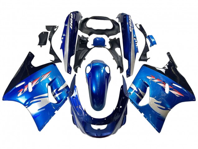 1993-2003 Kawasaki ZZR1100 Motorcycle Fairings - Blue Silver Black Canada