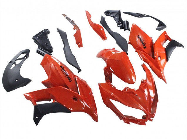 2015-2021 Kawasaki Versys 650 Motorcycle Fairings - Red Matte Black Canada