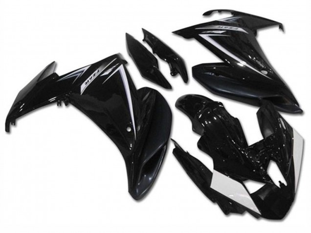 2009-2015 Yamaha FZ6R Motorcycle Fairings - Glossy Black White Canada