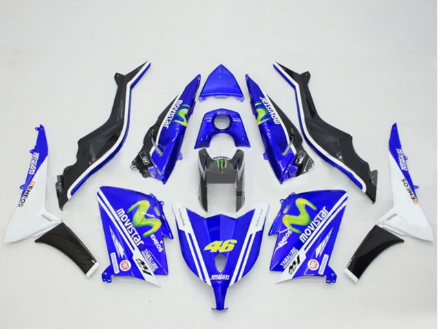2012-2014 Yamaha TMAX530 Motorcycle Fairings - Blue Black White ENEOS MoviStar Yamalube 46 Canada