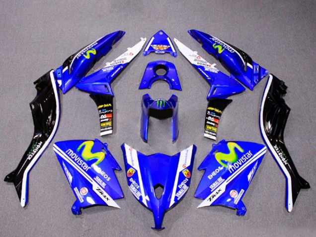 2012-2014 Yamaha TMAX530 Motorcycle Fairings - Blue Black White ENEOS MoviStar Yamalube Monster Canada