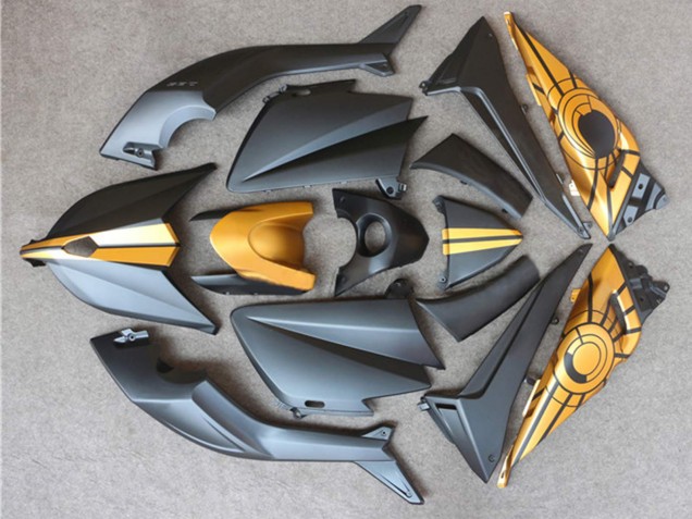 2012-2014 Yamaha TMAX530 Motorcycle Fairings - Matte Black Gold Canada