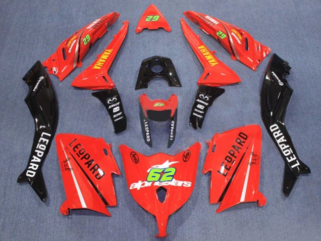 2012-2014 Yamaha TMAX530 Motorcycle Fairings - Red Black 62 Canada