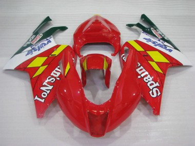 2003-2006 Aprilia RSV1000 Motorcycle Fairings - Red Yellow White Spains No1 Valsir Castrol Canada