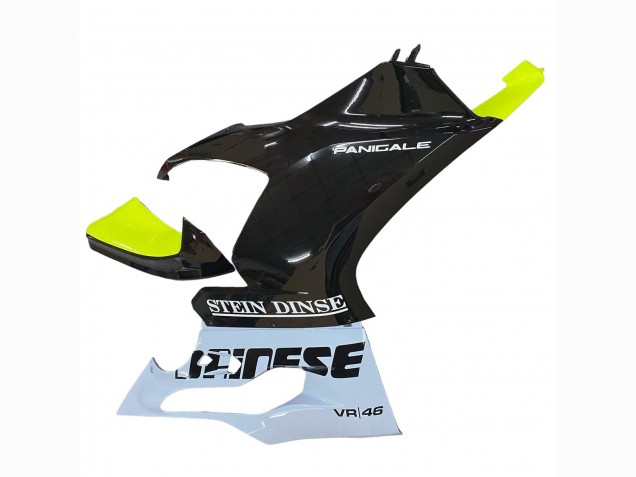 2020-2024 Ducati Panigale V2 Motorcycle Fairings - White Lime Green Glossy Black Stein Dinse VR 46 Canada
