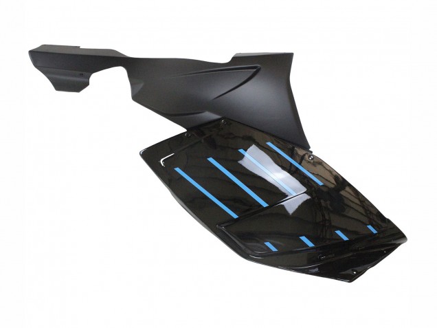 2005-2010 BMW K1200S Motorcycle Fairings - Glossy Black Matte Black Blue Lines Canada