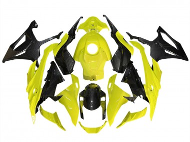 2023-2024 BMW S1000RR Motorcycle Fairings - Yellow Black Carbon Fiber Canada