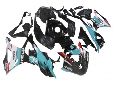 2023-2024 BMW S1000RR Motorcycle Fairings - Light Blue Matte Black Petronas Canada