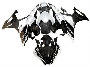2019-2022 BMW S1000RR Motorcycle Fairings - Glossy Black White Canada
