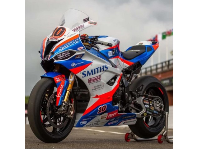 2019-2022 BMW S1000RR Motorcycle Fairings - Blue Red White Smiths Canada