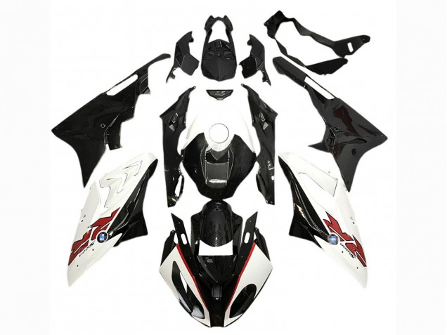 2017-2018 BMW S1000RR Motorcycle Fairings - White Glossy Black Canada