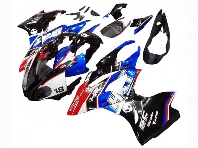 2017-2018 BMW S1000RR Motorcycle Fairings Kits - White Blue Red Glossy Black Canada