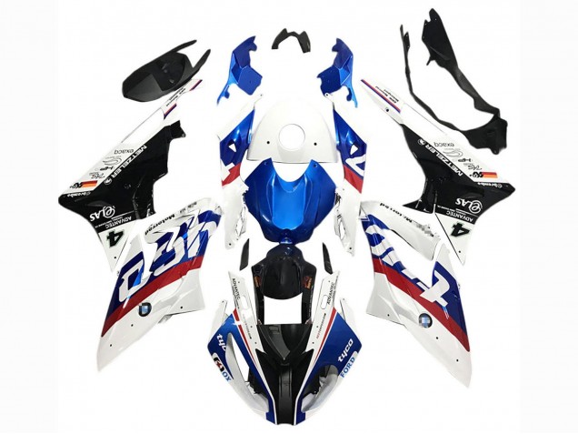 2017-2018 BMW S1000RR Motorcycle Fairings - White Blue Red Glossy Black Tyco Canada