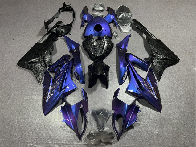 2017-2018 BMW S1000RR Motorcycle Fairings - Blue Black Forged Carbon Fiber Canada