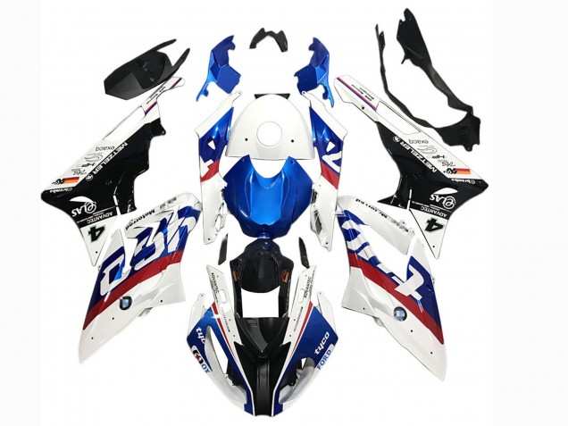 2015-2016 BMW S1000RR Motorcycle Fairings - White Red Blue Black Tyco Canada