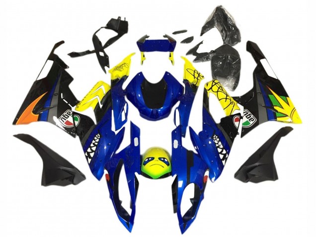 2015-2016 BMW S1000RR Motorcycle Fairing - Yellow Blue Black Shark Canada