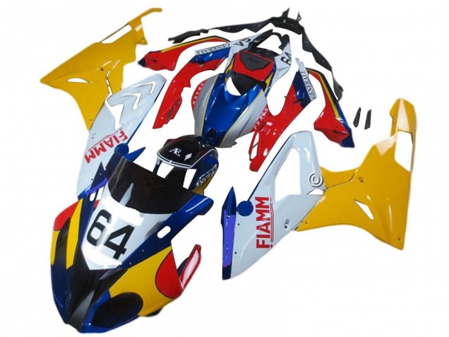 2015-2016 BMW S1000RR Motorcycle Fairings - Yellow White Blue Fiamm 64 Canada