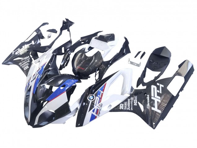 2015-2016 BMW S1000RR Motorcycle Fairings - White Blue Black Carbon Fiber Canada