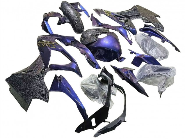 2015-2016 BMW S1000RR Motorcycle Fairings - Gradient Purple Blue Forged Carbon Fiber Canada
