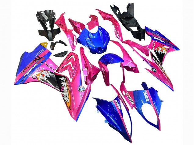 2015-2016 BMW S1000RR Motorcycle Fairings - Pink Blue Shark Canada