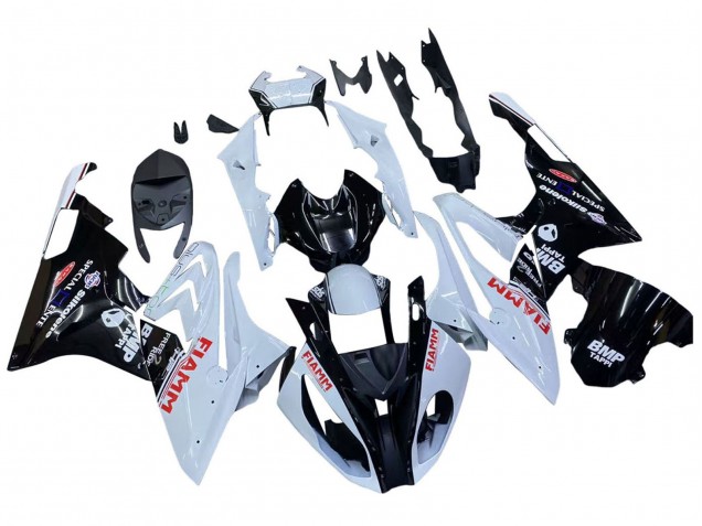 2015-2016 BMW S1000RR Motorcycle Fairings - White Glossy Black Fiamm Canada