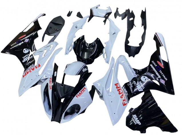 2015-2016 BMW S1000RR Motorcycle Fairings - White Glossy Black Fiamm Canada