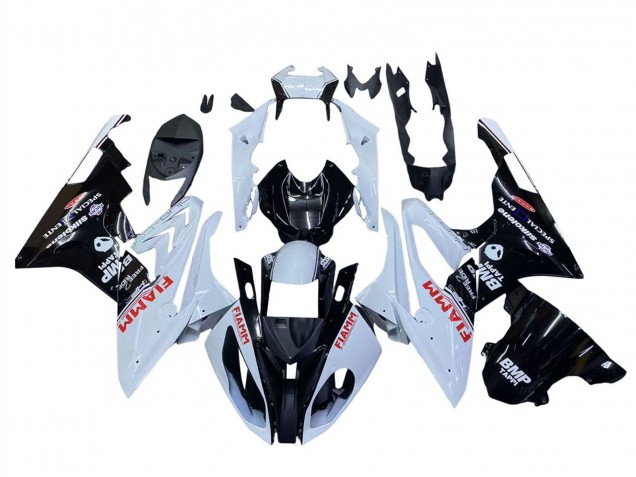 2015-2016 BMW S1000RR Motorcycle Fairings - White Glossy Black Fiamm Canada