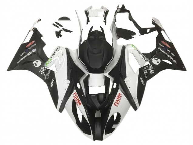 2015-2016 BMW S1000RR Motorcycle Fairings - White Matte Black HP Fiamm Canada