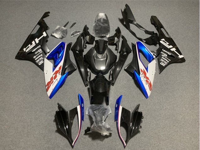 2009-2014 BMW S1000RR Motorcycle Fairings - White Blue Glossy Black HP Red RR Canada