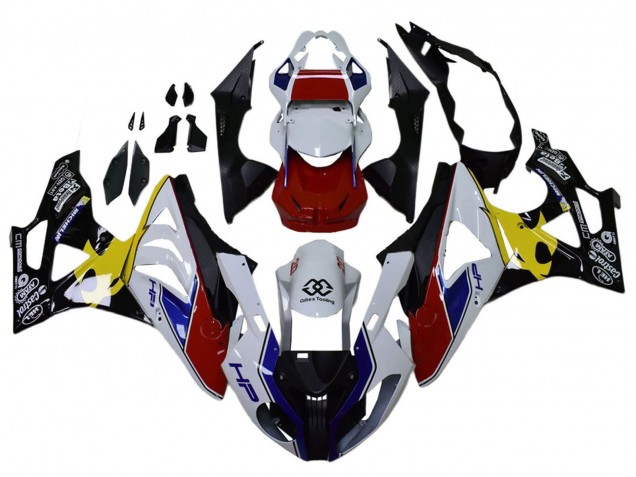 2009-2014 BMW S1000RR Motorcycle Fairings - White Red Yellow Black Castrol Canada