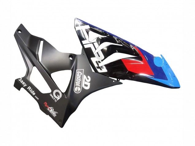2009-2014 BMW S1000RR Motorcycle Fairings - Blue Red Matte Black Castrol Canada