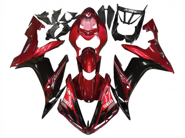 2004-2006 Yamaha YZF 1000 R1 Motorcycle Fairings - Red Glossy Black Canada