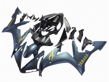 2004-2006 Yamaha YZF 1000 R1 Motorcycle Fairings - Dark Blue Gold Decals Canada