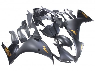 2012-2014 Yamaha YZF 1000 R1 Motorcycle Fairings - Matte Black Gold Decals Canada