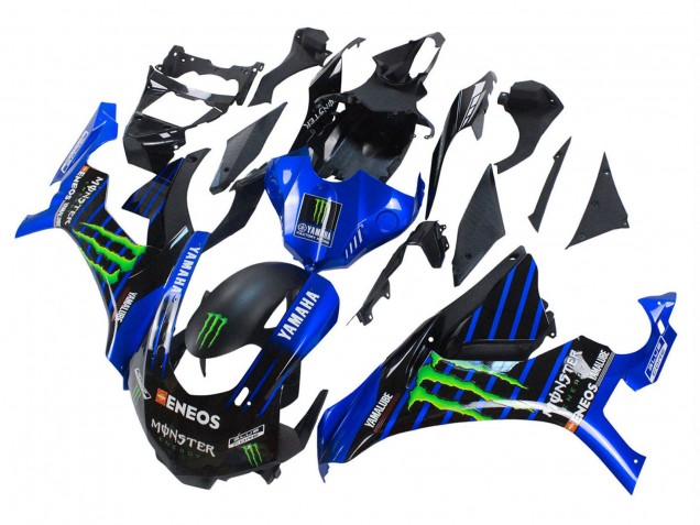 2015-2019 Yamaha YZF 1000 R1 Motorcycle Fairings - Blue Matte Black Green Monster ENEOS Canada