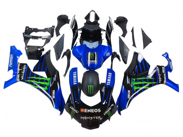 2015-2019 Yamaha YZF 1000 R1 Motorcycle Fairings - Blue Matte Black Green Monster ENEOS Canada