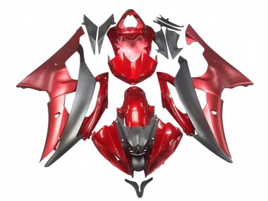 2008-2016 Yamaha YZF 600 R6 Motorcycle Fairings - Red Grey Canada