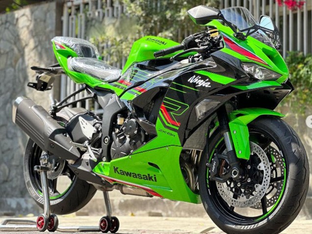 2019-2022 Kawasaki ZX6R Motorcycle Fairings - Green Glossy Black Red Canada