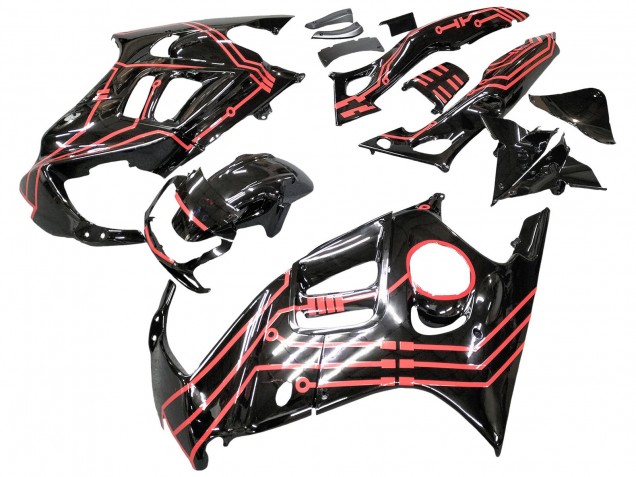 1997-1998 Honda CBR600 F3 Motorcycle Fairing Kits - Red Glossy Black Canada