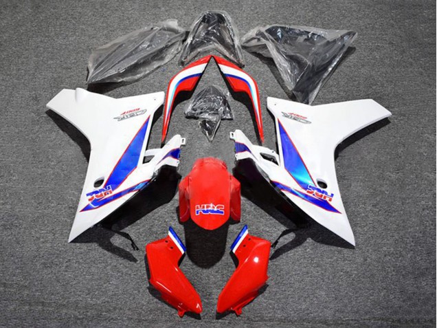 2011-2013 Honda CBR600F Motorcycle Fairing - White Red Blue HRC Canada