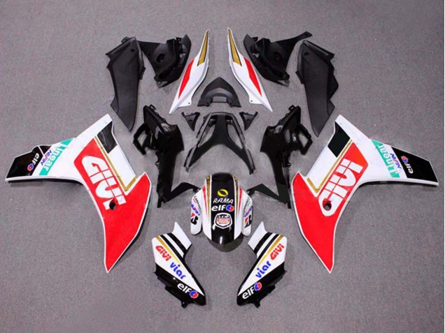 2011-2013 Honda CBR600F Motorcycle Fairings - White Red Gold Glossy Black Givi Canada