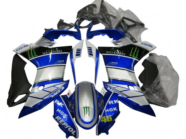 2011-2013 Honda CBR600F Motorcycle Fairings - Silver Blue Glossy Black Green Repsol Monster Canada