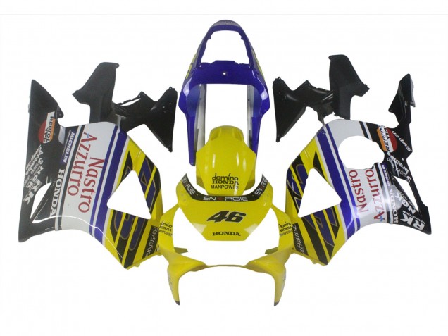 2002-2003 Honda CBR900RR 954 Motorcycle Fairings - Blue Yellow Glossy Black Red Nastro Azzurro 46 Canada