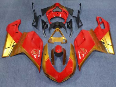 2007-2014 Ducati 848 Motorcycle Fairings - Red Gold Canada