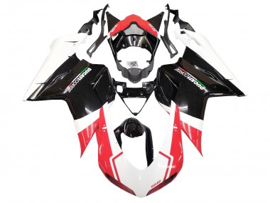 2007-2014 Ducati 848/1098/1198 Motorcycle Fairings - White Red Glossy Black Canada