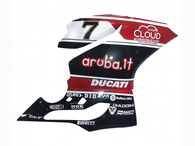 2011-2014 Ducati Panigale 899/1199 Motorcycle Fairings - White Red Glossy Black Aruba.it 7 Canada