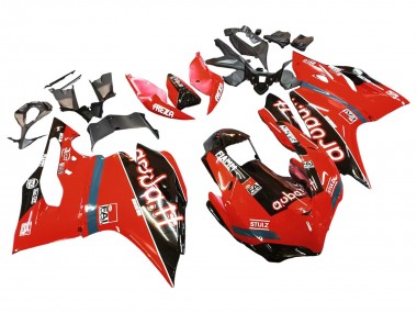 2015-2020 Ducati 959/1299 Motorcycle Fairings - Red Glossy Black Fiamm Canada